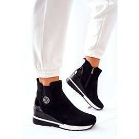 POTOCKI Botas pretas de camurça em cunha Lunelle preto 1