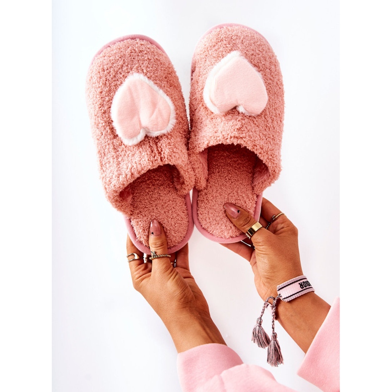 Chinelos femininos rosa Heartbeat 1