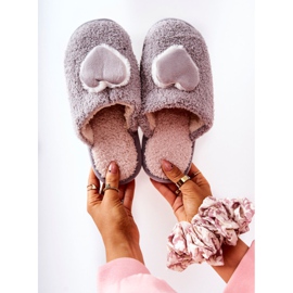 Chinelos femininos cinza Heartbeat 1