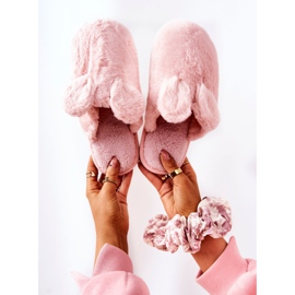 Chinelos de pele com orelhas rosa Thorpe 1