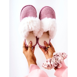 Chinelos rosa quente com pele Flamarin bege 1 Chinelos rosa quente com pele Flamarin bege 1