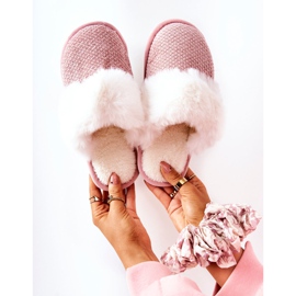 Chinelos Quentes Com Pele Flamarin Rosa bege 1
