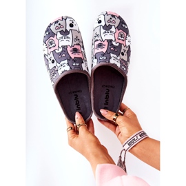 Inblu Chinelos Chinelos Befado Gatos 155D200 Cinza 1