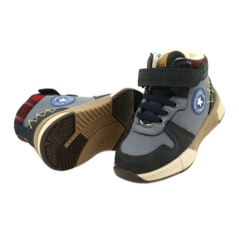 Botas dos meninos com o pêlo do American Club GC27 Navy Blue azul 4