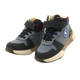 Botas dos meninos com o pêlo do American Club GC27 Navy Blue azul 3