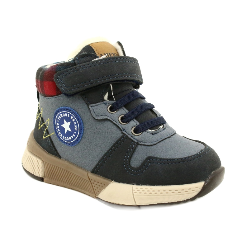 Botas dos meninos com o pêlo do American Club GC27 Navy Blue azul 1