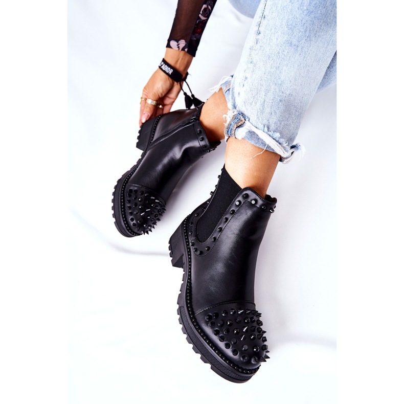 PG1 Botas Comonis Jodhpur pretas com jatos preto 1