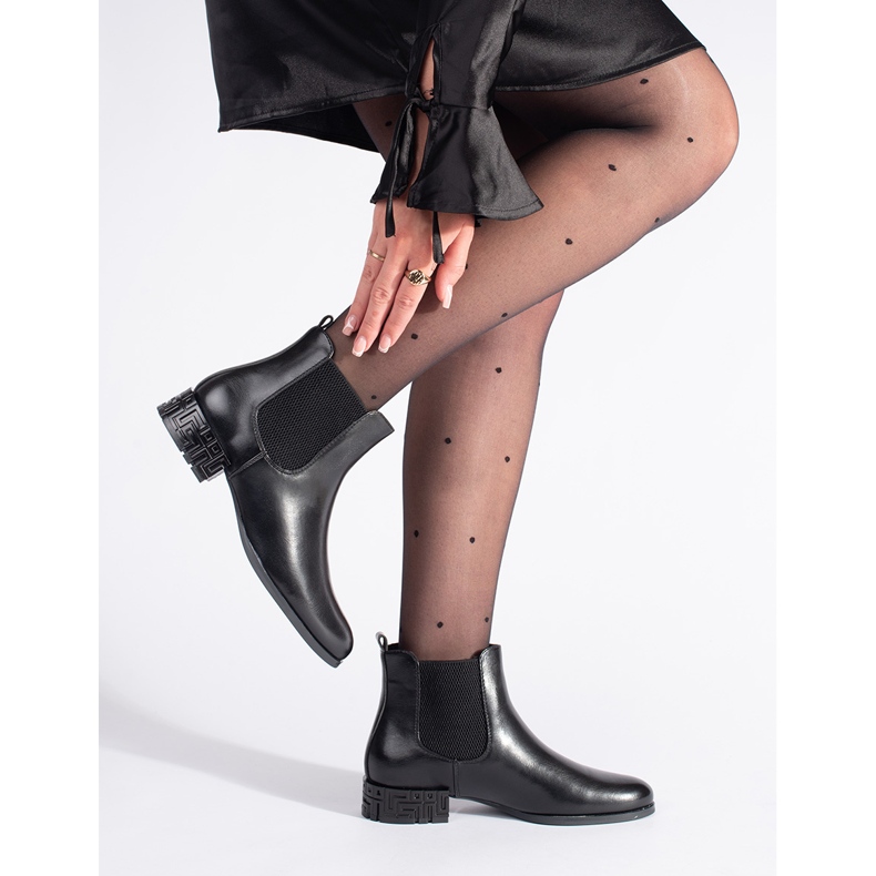 Sergio Leone Botas Chelsea Com Salto Decorativo preto 1