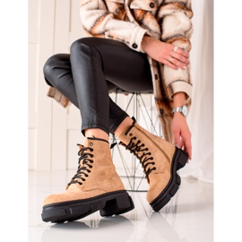 Super Me Caçadores Suede Beige bege 1