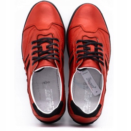 Polbut Sapatos masculinos casuais 1801L vermelho com preto 3