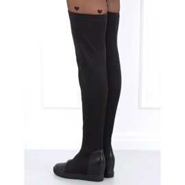 Botas meia na cunha Futura Preto 2