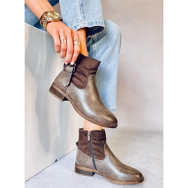 Botas femininas Finu Khaki cinza 1 Botas femininas Finu Khaki cinza 1