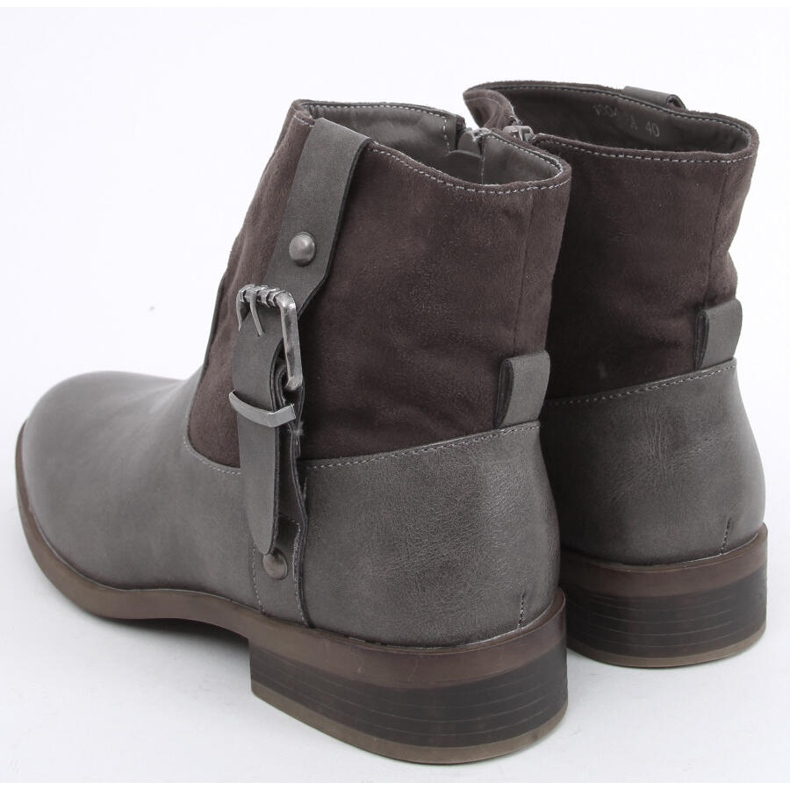 Botas femininas Finu Khaki cinza 2