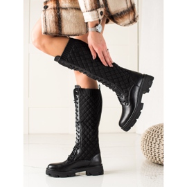 TRENDI Botas de trabalho acolchoadas preto 1