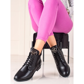 Camo Botas quentes com enfeite preto 1