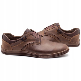 Polbut Sapatos masculinos casuais 402 marrons castanho 4