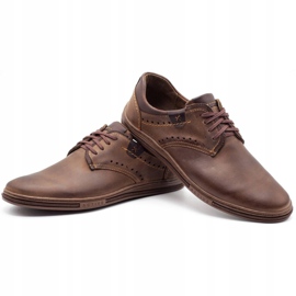 Polbut Sapatos masculinos casuais 402 marrons castanho 5