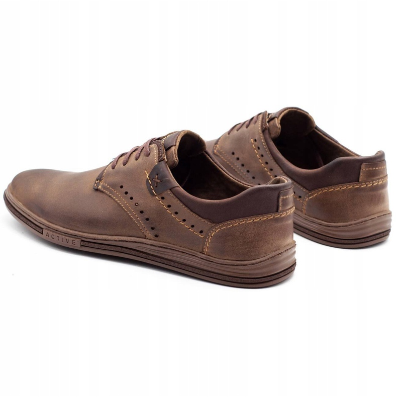 Polbut Sapatos masculinos casuais 402 marrons castanho 6