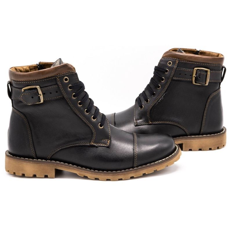 Olivier Botas de couro masculinas 910MP Chocolate Brown marrom 3