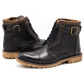 Olivier Botas de couro masculinas 910MP Chocolate Brown marrom 4