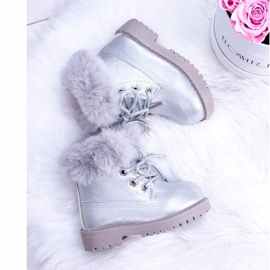 Trappers Fobos de Botas Infantis Prateadas Quentes prata 1