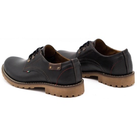 Olivier Sapatos masculinos botins de couro de 812 MP pretos com marrom 4