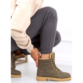 Botas femininas com isolamento de madeira Polle Green Black verde 2 Botas femininas com isolamento de madeira Polle Green Black verde 2