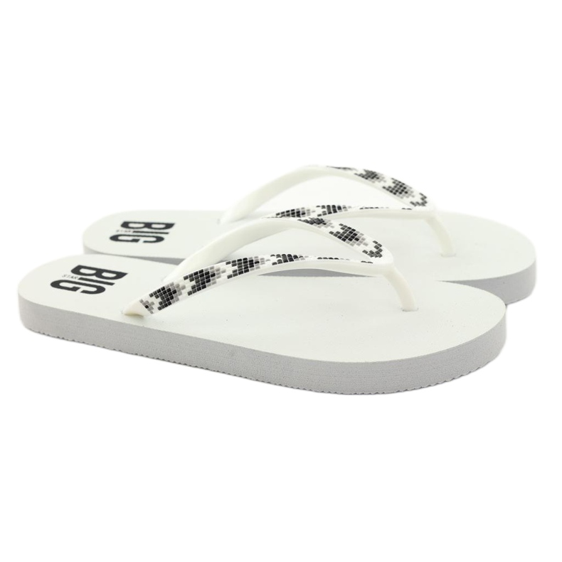 Chinelos femininos Big Star 274A549 branco 4