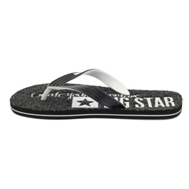 Big Star 174621 chinelos sapatos masculinos branco preto 2