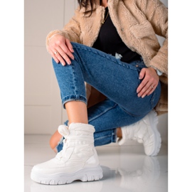 TRENDI Botas de neve brancas cintilantes branco 1