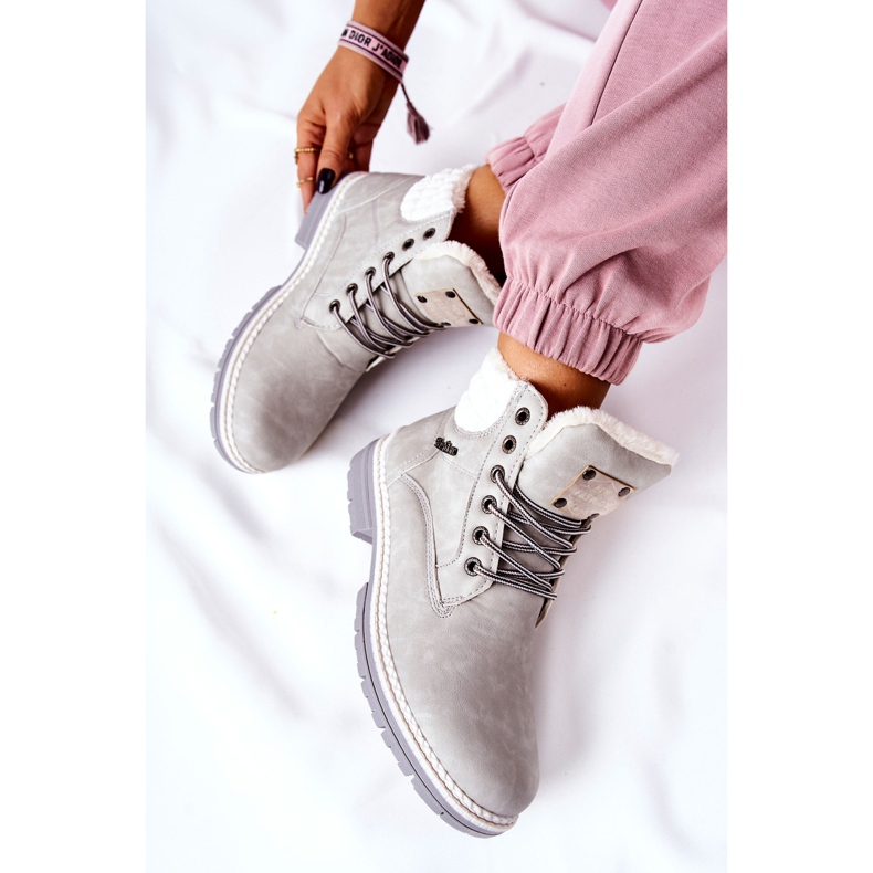 PH1 Caçadores de couro aquecido Laralis cinza claro 1