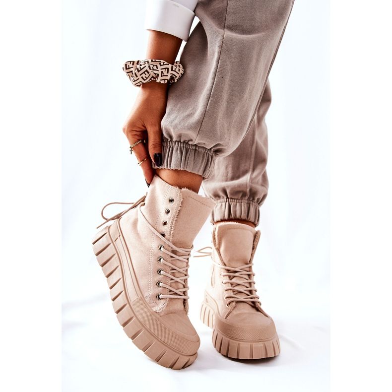 PH1 Tênis Quentes Na Plataforma Bege Marlow 2