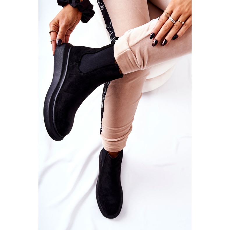 PS1 Botas de camurça Botas Jodhpur na plataforma Black Marissa preto 1