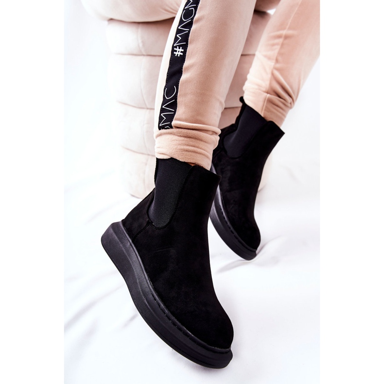 PS1 Botas de camurça Botas Jodhpur na plataforma Black Marissa preto 2