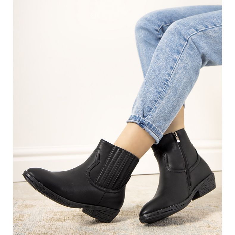 Botas de cowboy quentes pretas Jolicoeur preto 1