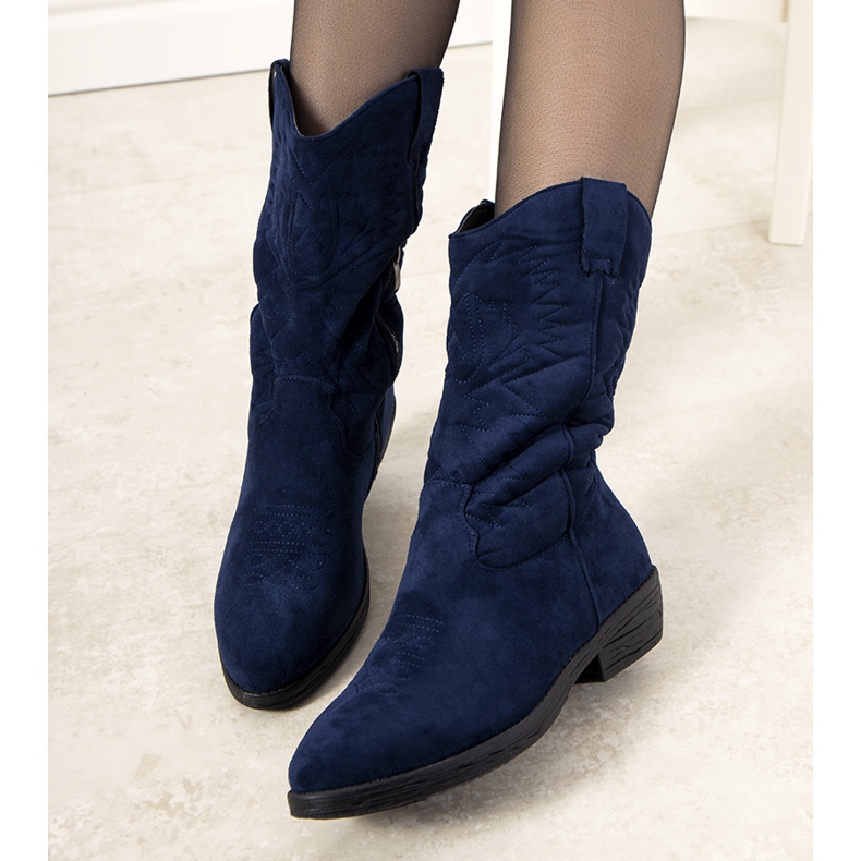 Botas de cowboy com isolamento azul escuro Roxanne azul marinho 1 Botas de cowboy com isolamento azul escuro Roxanne azul marinho 1