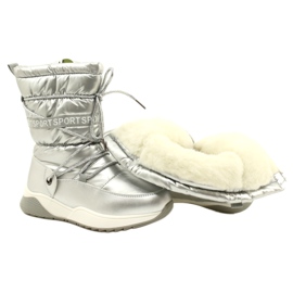 Botas de neve infantis à prova d'água Miss Evento 21DZ23-4325 Prata 4