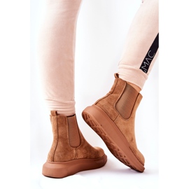 PS1 Botas de camurça Botas Jodhpur na plataforma Beige Marissa castanho 1
