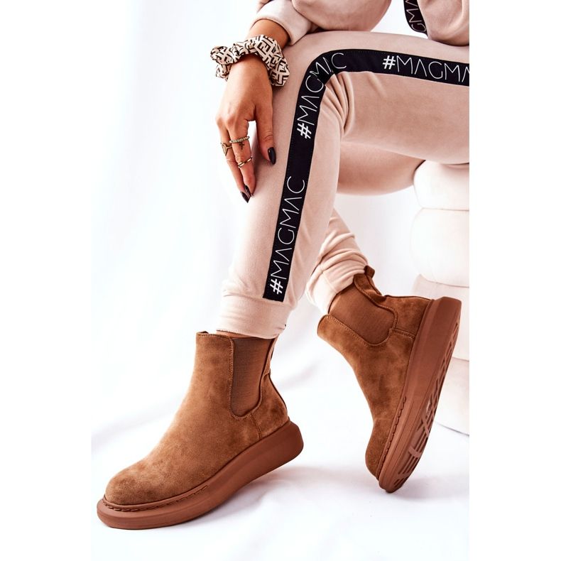PS1 Botas de camurça Botas Jodhpur na plataforma Beige Marissa marrom 2