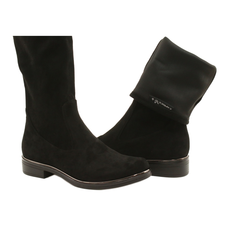 Botas Femininas Caprice Black Stretch 25512-41 044 preto 6