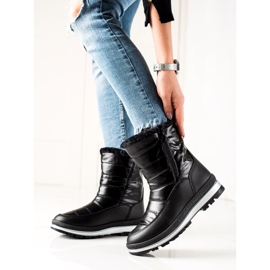 TRENDI Botas clássicas de neve no zíper preto 2