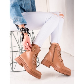 Sixth Sense Trappers elegantes com fivela marrom 1