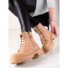 TRENDI Armadilhas marrons com zíper marrom 1