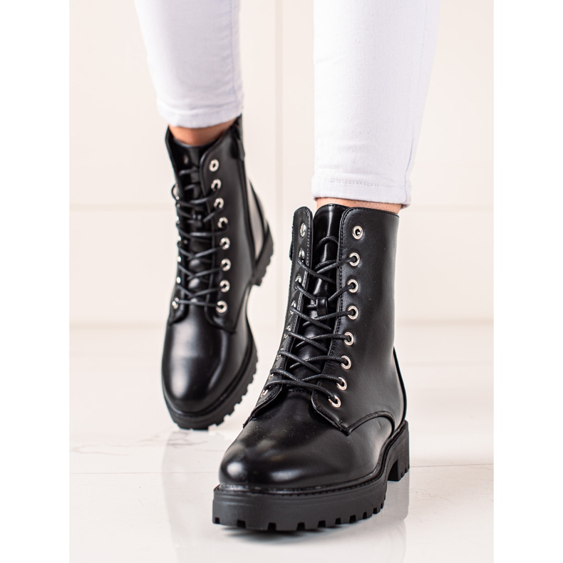 Bestelle Trappers Clássicos com Zíper Decorativo preto 1