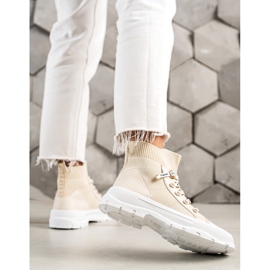 Goodin Tênis de alta moda bege 1