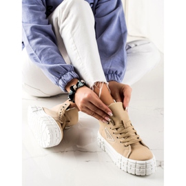 Goodin Tênis de alta moda bege 2