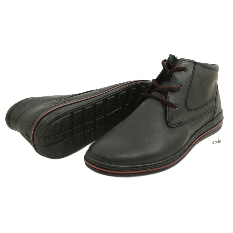 Polbut 339 sapatos masculinos negros preto 4
