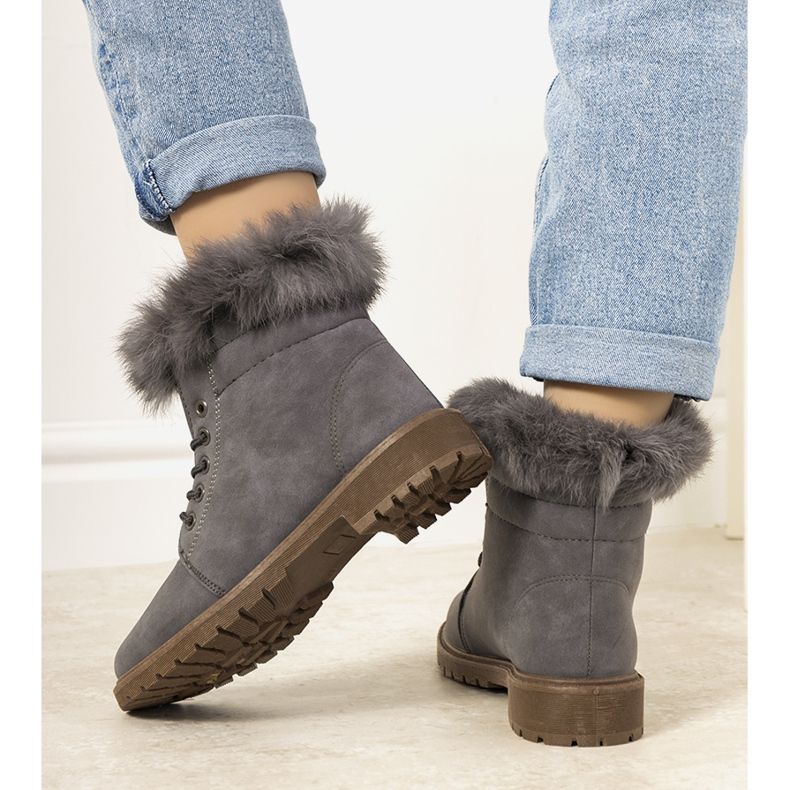 Botas femininas cinza LeBatelier 1