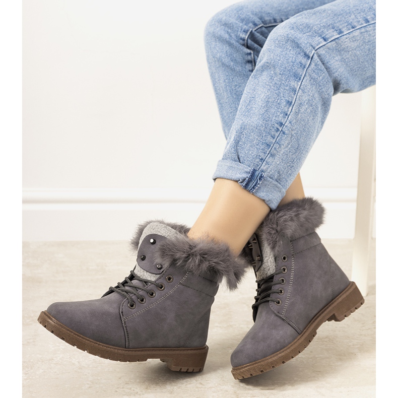 Botas femininas cinza LeBatelier 2