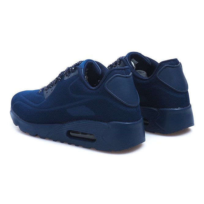 Sapatos masculinos esportivos pretos 5586-3 azul marinho 2